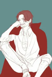 🧎‍♂ Shanks One Piece Anime, Shanks, One Piece, rude włosy, pirat telegram sticker