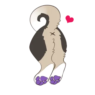 🍑 animal, perro, gato, corazón, lindo, pegatina telegram sticker