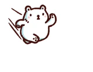🏃 곰, 동물, 귀여운, 흰곰, 만화 곰, 행복한 곰 telegram sticker
