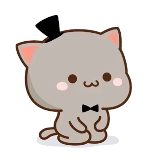 🤓 Katze, süß, Tuxedo, formal, Tier, Kätzchen, Fliege telegram sticker