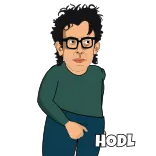 👊 HODL hodl, crypto, trading, cartoon telegram sticker