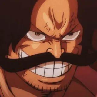 👑 Gol D. Roger One Piece Anime, Manga, Pirata, One Piece, Gol D. Roger telegram sticker