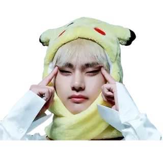 😖 Пикачу, человек, шляпа, знаменитость, фанат whatsapp sticker