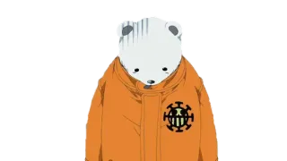 😨 Bepo One Piece Anime, One Piece, Bepo, Urso, Personagem, Adesivo telegram sticker