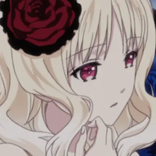 🗝 Yui Komori Diabolik Lovers Anime, Fille, Yui Komori, Diabolik Lovers, Femme, Vampire, Personnage whatsapp sticker