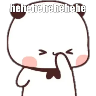 🦋 hehehehehehehehehe Panda, Süß, Cartoon, Sticker, Hehehe, Lustig telegram sticker