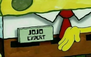 👍 JOJO EXPERT jojo, experte, spongebob, anime whatsapp sticker
