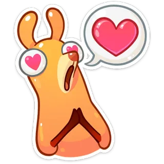 😍 Мультфильм, Любовь, Сердце, Выражение, Милый, Весело telegram sticker