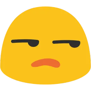 😒 Emoji, zadowolony, zirytowany, wyraz, żółty telegram sticker