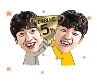 🎉 CNBLUE 5th cnblue, K-pop, Conquista, Prêmio, Celebração telegram sticker
