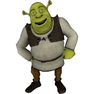 😄 Shrek ogre, groen, film, personage, animatie telegram sticker