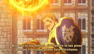 🔥 Escanor The Seven Deadly Sins Rispetto la tua volonta di sfruttare la tua piena
potenza e per educazione faro altrettanto. Аниме, Мужчина, Солнце, Щит, Броня telegram sticker