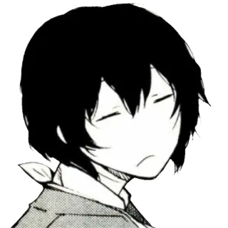 ✨ Anime, Mangá, Personagem, Cabelo preto, Cabelo curto telegram sticker