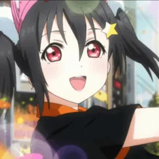 🎈 Yazawa Nico Love Live! Anime, Niedlich, Kawaii, Idol, School Idol, Lächelnd telegram sticker