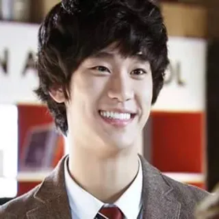 😁 asian, man, smile, dimples, korean, school uniform telegram sticker