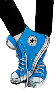 👟 shoes, sneakers, converse, footwear, blue, fashion whatsapp sticker