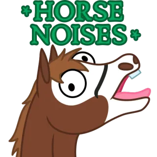 🐴 HORSE NOISES kuda, binatang, kartun, meme, lucu, kuda, lelucon telegram sticker