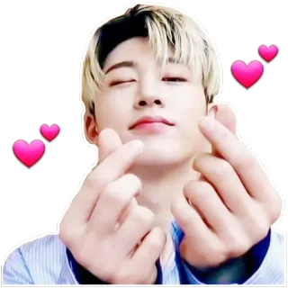 ❤️ kpop, cuore, carino, amore, cuore con le dita whatsapp sticker