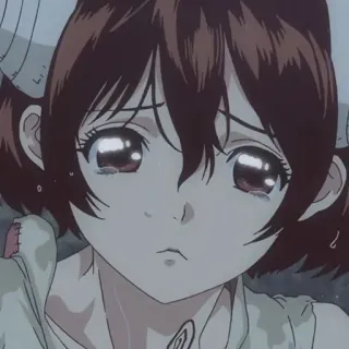 🧐 anime, llorando, triste, chica, manga, emocional telegram sticker