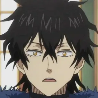 🖤 Yuno Black Clover アニメ, マンガ, キャラクター, ユノ, ブラッククローバー telegram sticker