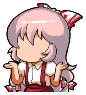 👤 Аниме, Чиби, Вопрос, Пожимает плечами, Персонаж, Милый telegram sticker