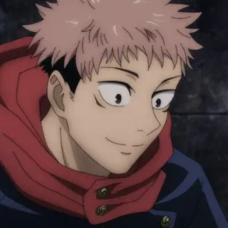 🍂 Yuji Itadori Jujutsu Kaisen Anime, Manga, Charakter, lächelnd, Porträt whatsapp sticker