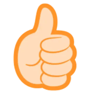 👍 Палец вверх, Одобрение, Позитив, Эмодзи, Мне нравится telegram sticker