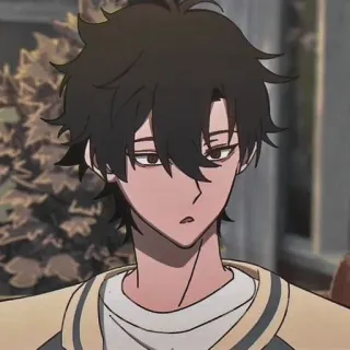 🌊 anime, desenho animado, menino, retrato, personagem, desenho telegram sticker