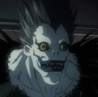 🌟 Ryuk Death Note anime, ryuk, death note, shinigami, demon, monster telegram sticker