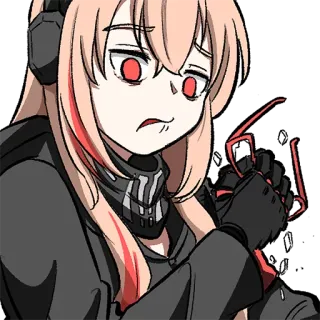 👊 Anime, Manga, Personaggio, Ragazza, Occhiali, Illustrazione telegram sticker