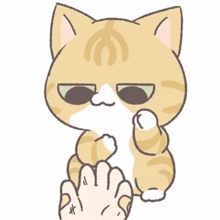 ❣ chat, animal, mignon, autocollant, dessin animé telegram sticker