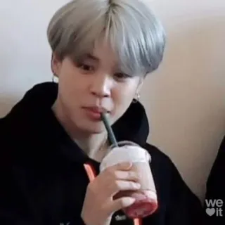 🌷 we it persona, bebida, café con hielo, bebida, pajita whatsapp sticker