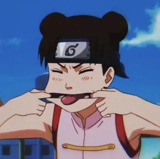 😛 Tenten Naruto アニメ, ナルト, テンテン, 漫画, 面白い, バカ telegram sticker