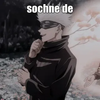 🙂 sochne de Anime, Manga, Gojo Satoru, Gojo, Jujutsu Kaisen telegram sticker