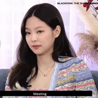 🍬 Jennie Meeting ผู้หญิง, ภาพเหมือน, นักร้อง, kpop, blackpink, การพบปะ, เจนนี่ คิม telegram sticker