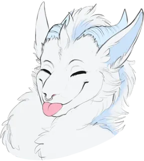 Fluffdragon telegram stickers