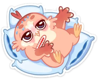 🤒 больной, птица, термометр, болен, лихорадка, мультфильм telegram sticker