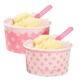🧁 yum yum gelato, dolce, cibo, golosità, zucchero, carino, pois telegram sticker