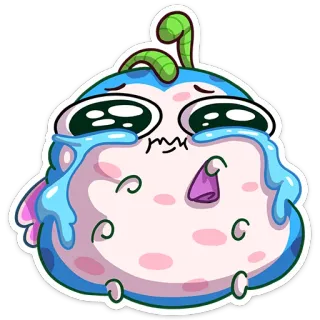 😭 sad, crying, cartoon, emotion, character telegram sticker