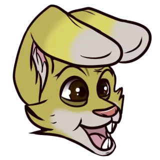 😃 conejo, animal, dibujos animados, conejo, lindo telegram sticker