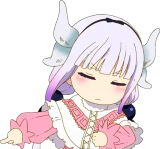 🤙 Kanna Miss Kobayashi's Dragon Maid anime, dragon, kanna, cute, cartoon telegram sticker