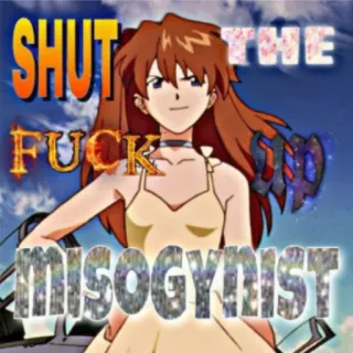👎 SHUT THE FUCK UP MISOGYNIST ofensivo, misógino, anime, meme telegram sticker