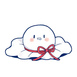 ☺️ てるてる坊主, teru teru bozu, good weather charm, Japanese charm, doll, kawaii telegram sticker
