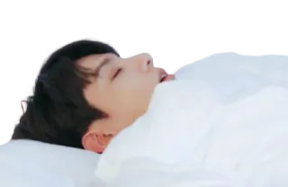😴 sleeping, bed, person, blanket, rest, dream, sleepy telegram sticker