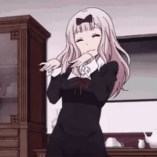 🖤 Chika Fujiwara Kaguya-sama: Love Is War Anime, Chika Fujiwara, Lindo, Bailando, Kaguya-sama: Love is War, Dibujos animados telegram sticker