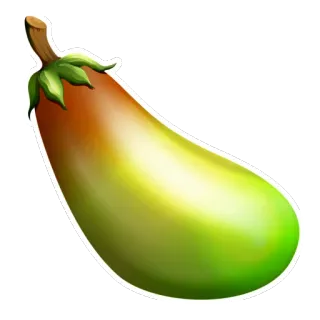 🍆 eggplant, vegetable, food, plant whatsapp sticker
