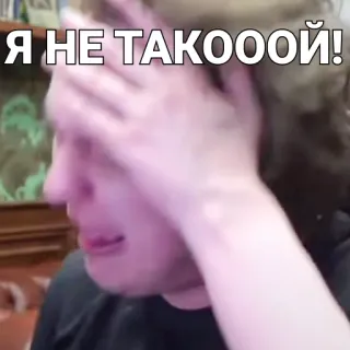 🤥 Я НЕ ТАКОООЙ! weinen, enttäuscht, traurig, meme telegram sticker
