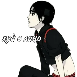 🌟 хуй в лицо anime, russian, offensive telegram sticker