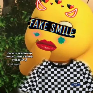 🌟 FAKE SMILE
SELAU TERSENYUM WALAU HATI SEDANG MELEDUK :) - w lgI Janata telegram sticker