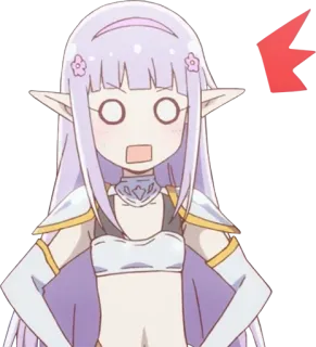 ❕ Anime, Elf, Überrascht, Cartoon, Weiblich whatsapp sticker